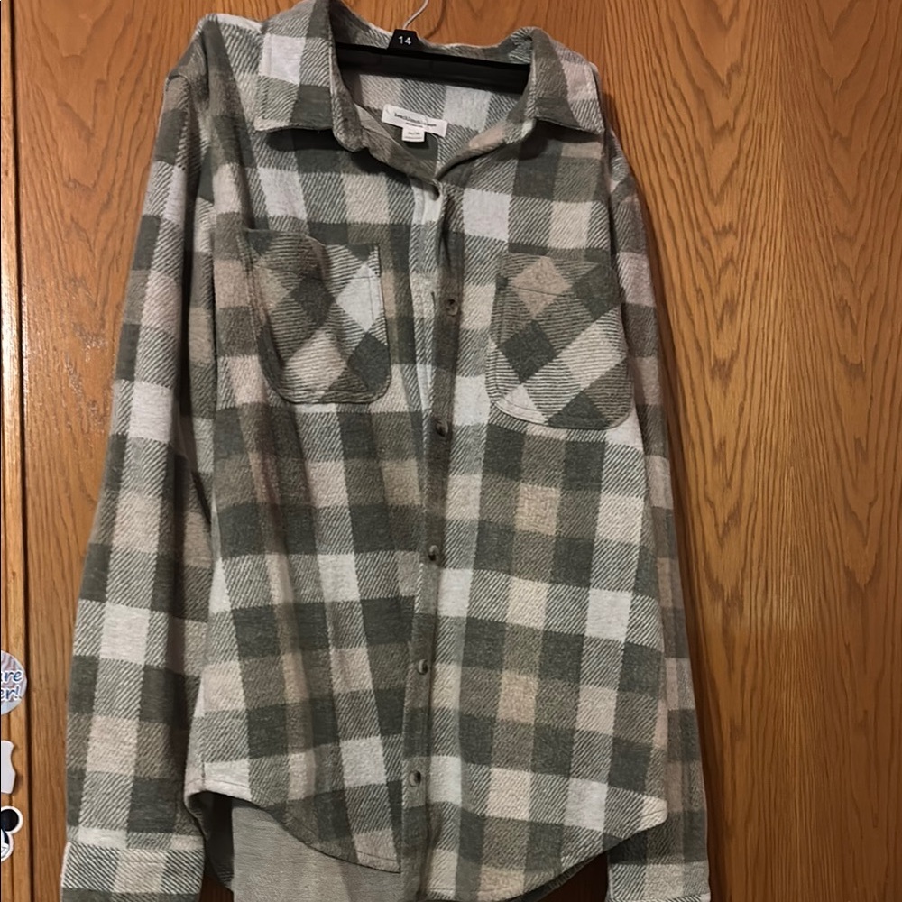 Plaid Button-Up Shirt
